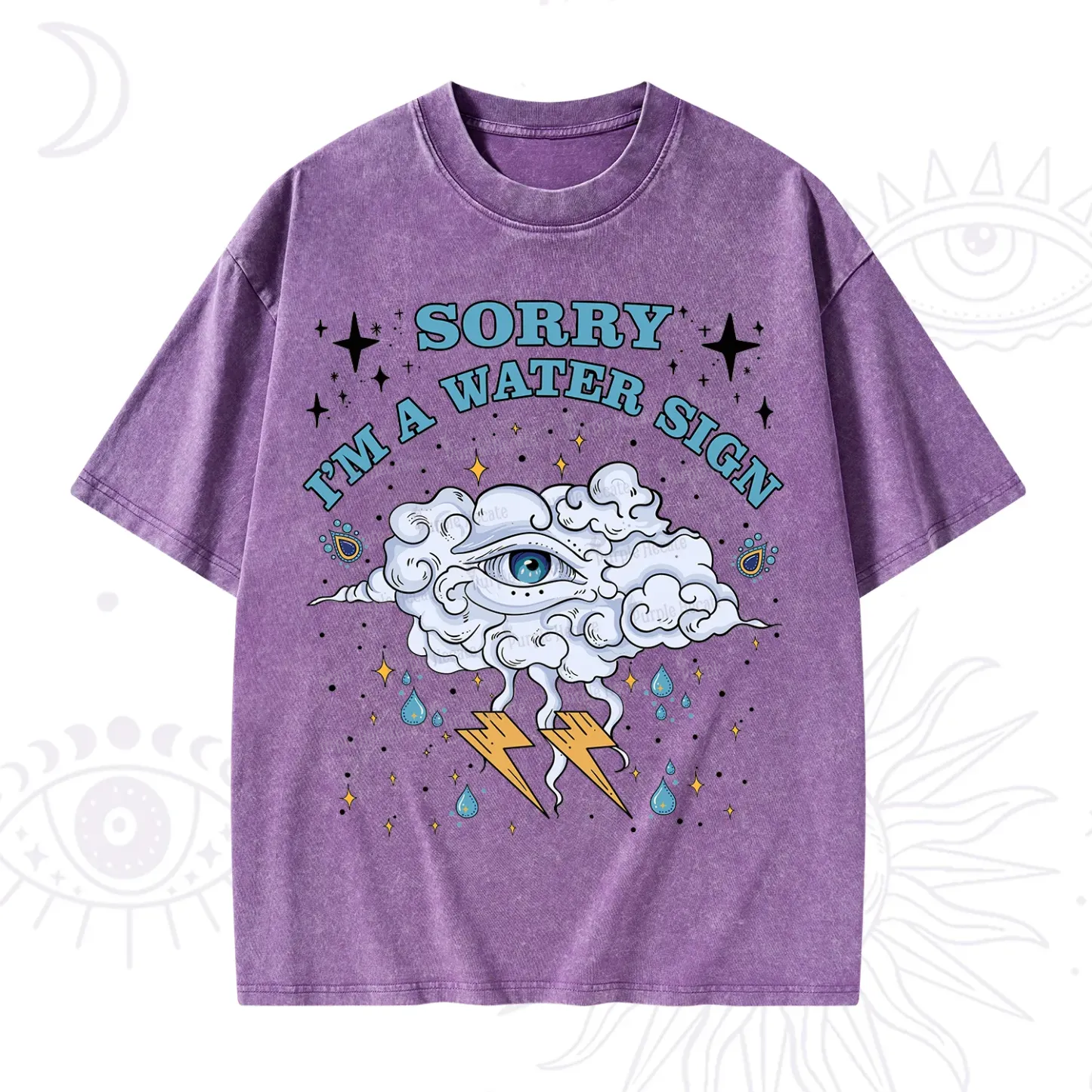 Purplehecate Sorry I'm A Water Sign Washed T-Shirt