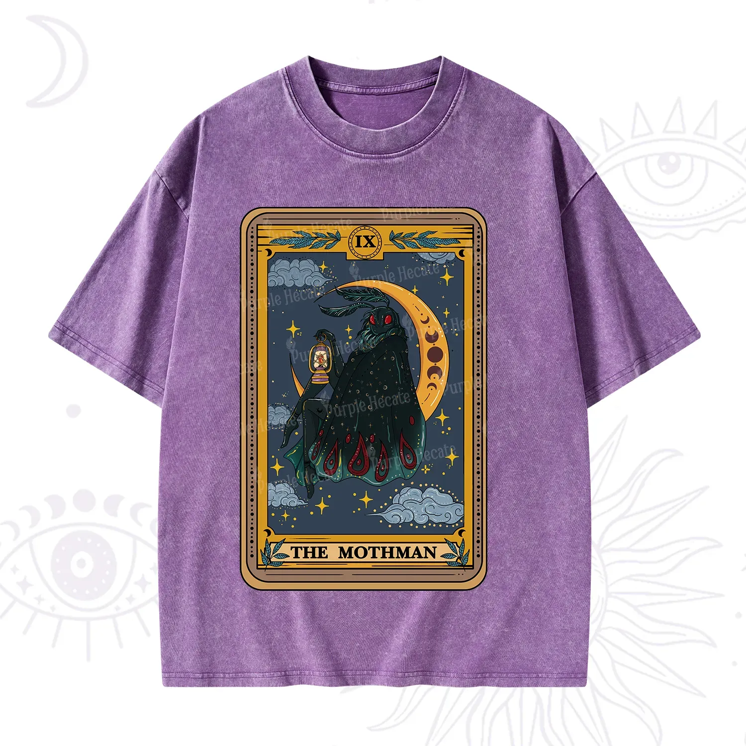 Purplehecate The Mothmen Tarot Washed T-Shirt