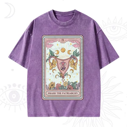 Purplehecate The Smash the Patriarchy Tarot Washed T-Shirt
