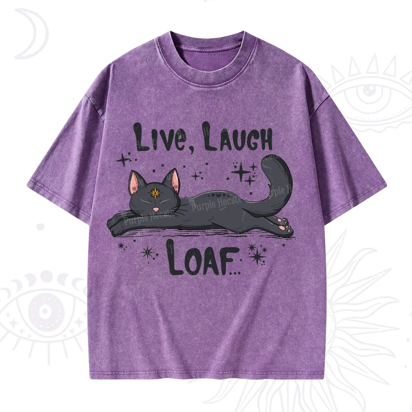 Purplehecate Live Laugh Loaf Washed T-Shirt