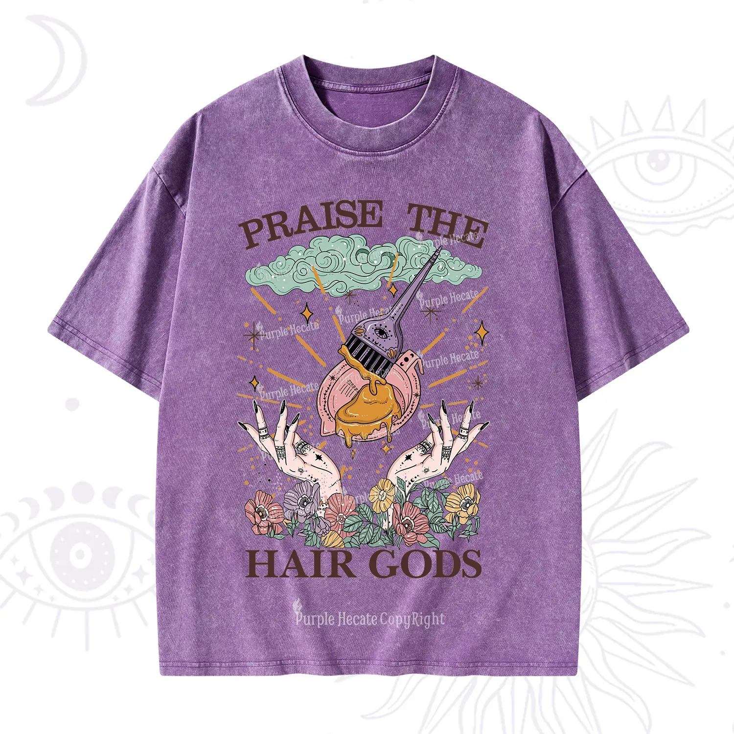 Purplehecate Praise The Hair Gods Washed T-Shirt