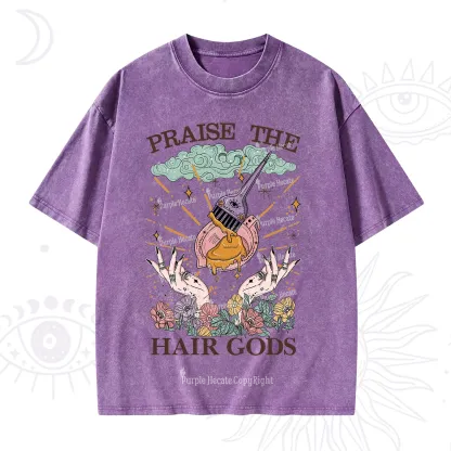 Purplehecate Praise The Hair Gods Washed T-Shirt
