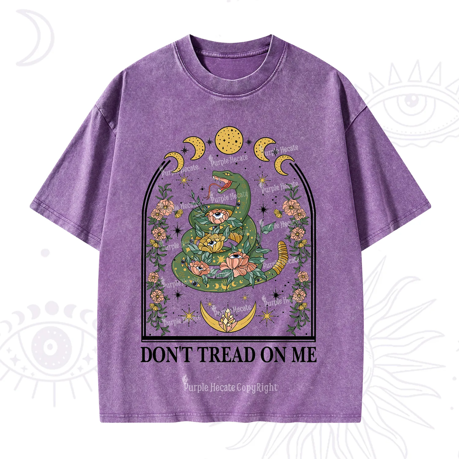 Purplehecate Don't Tread On Me Washed T-Shirt