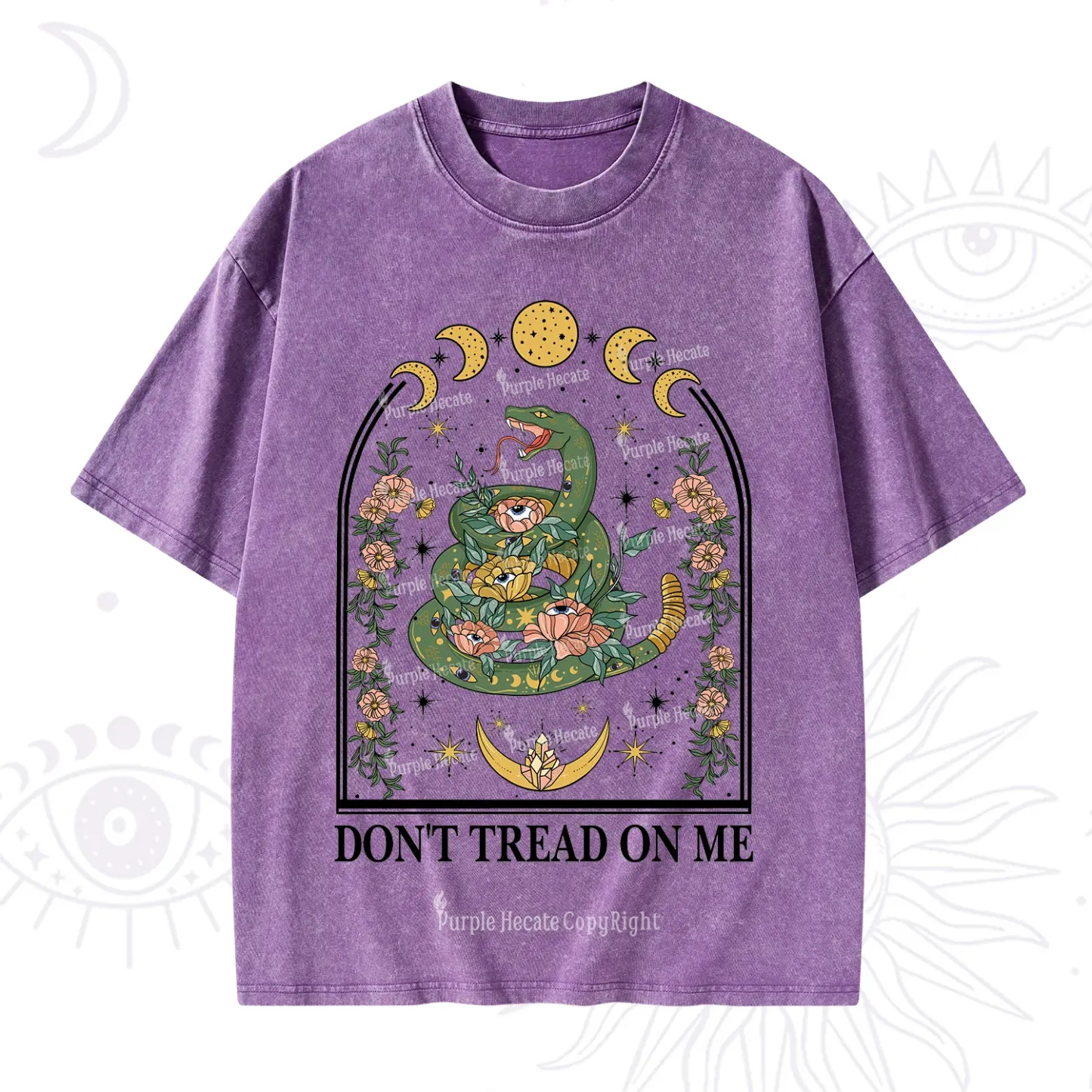 Purplehecate Don't Tread On Me Washed T-Shirt