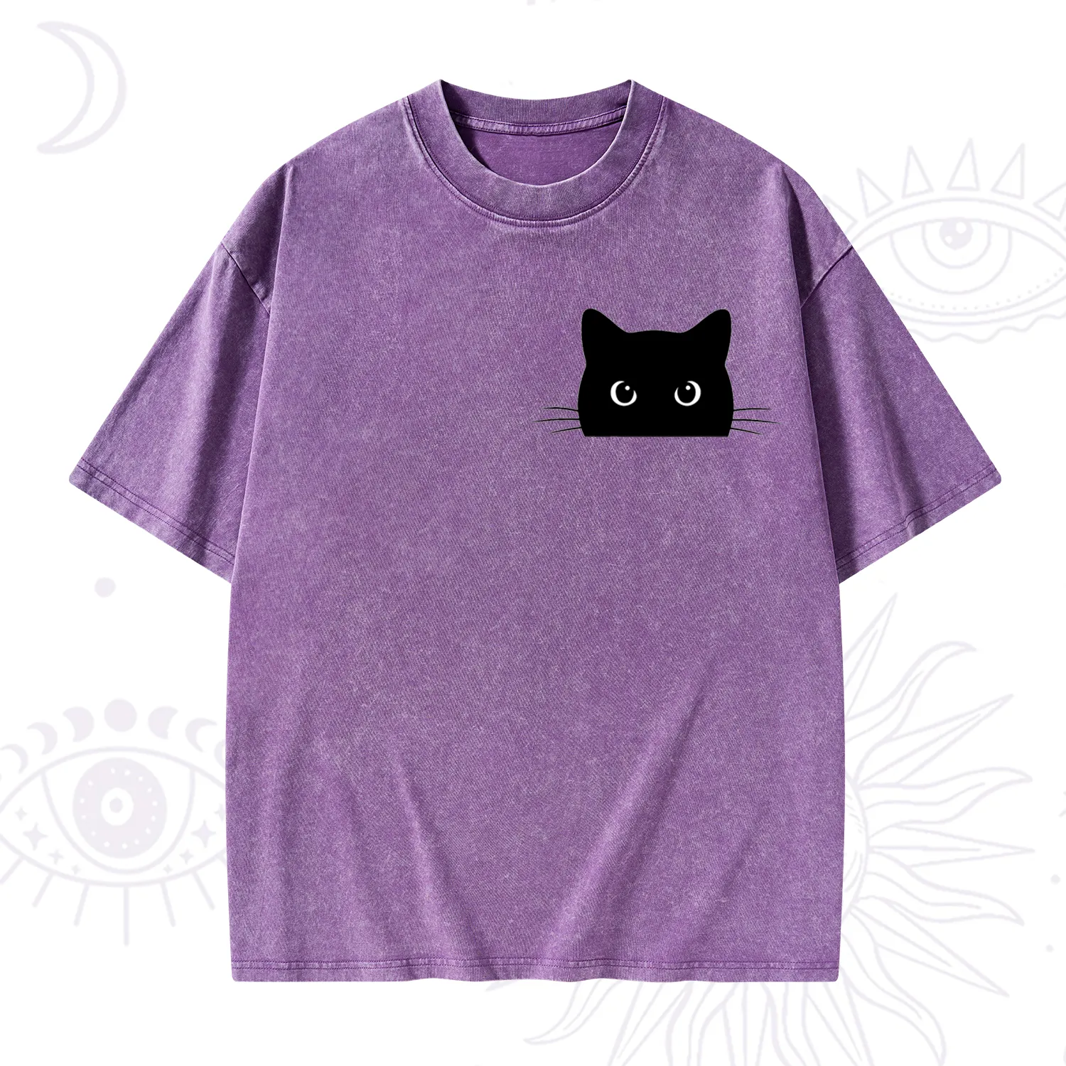 Purplehecate Black Cat Washed T-Shirt