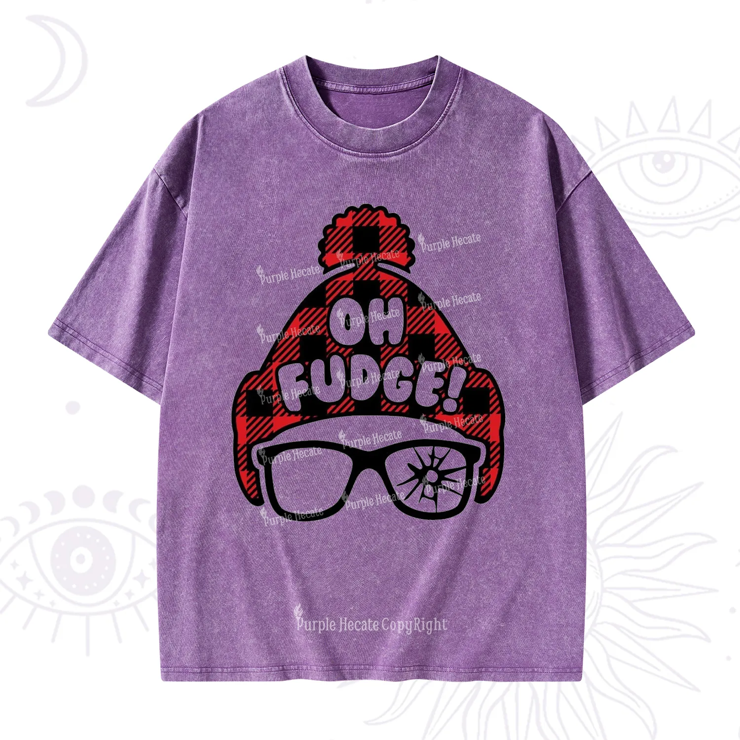 Purplehecate Oh Fudge Christmas Washed T-Shirt