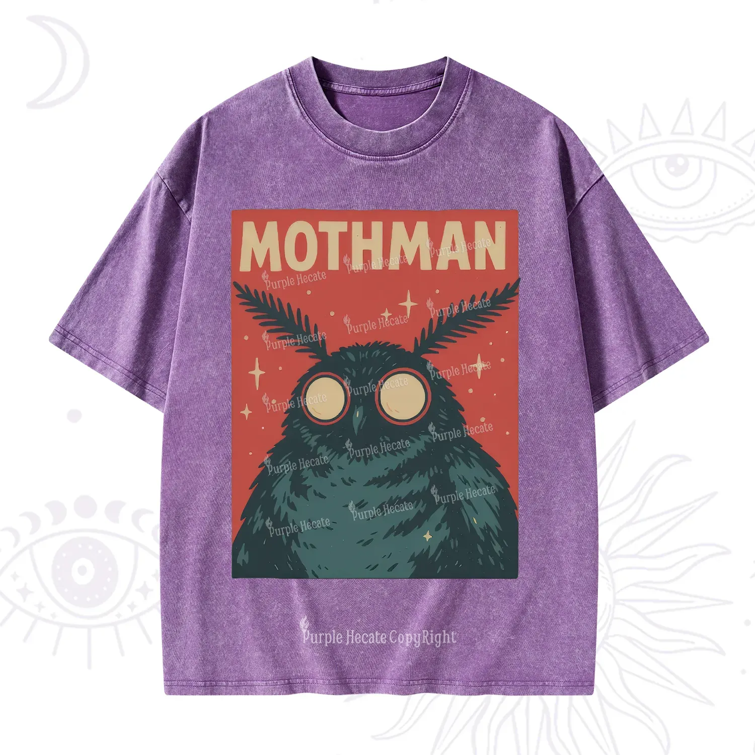 Purplehecate Mothman Washed T-Shirt