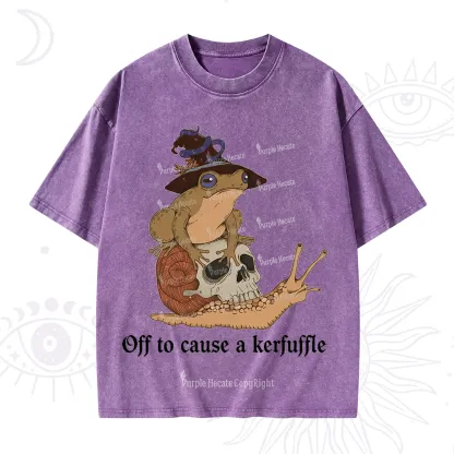 Purplehecate Off To Cause A Kerfuffle Washed T-Shirt