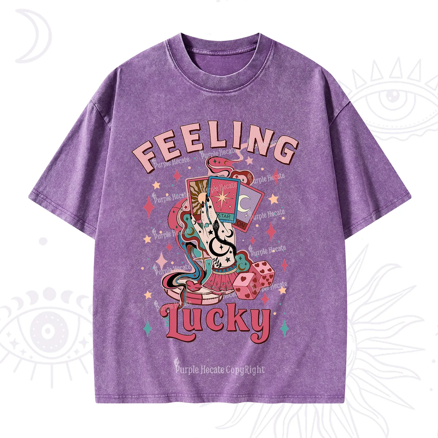 Purplehecate Feeling Lucky Valentine Washed T-Shirt
