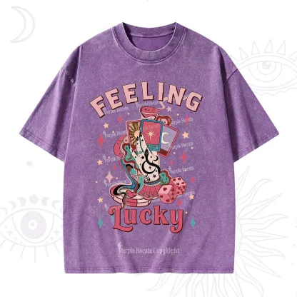 Purplehecate Feeling Lucky Valentine Washed T-Shirt