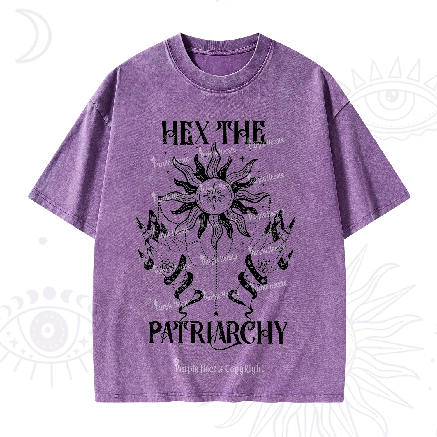 Purplehecate Hex The Patriarchy Washed T-Shirt