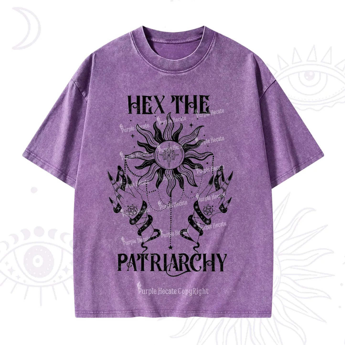 Purplehecate Hex The Patriarchy Washed T-Shirt