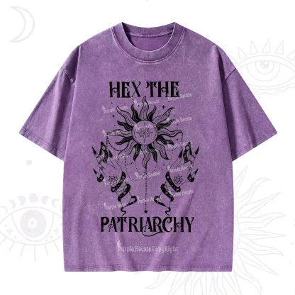 Purplehecate Hex The Patriarchy Washed T-Shirt