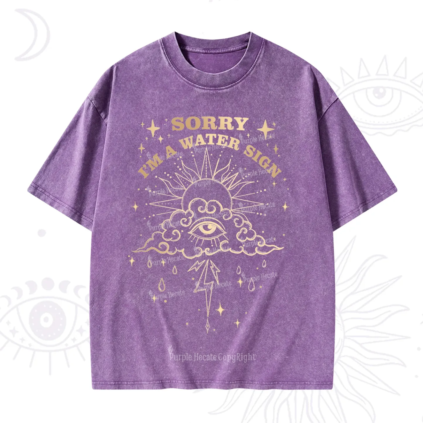Purplehecate Sorry I'm A Water Sign Washed T-Shirt