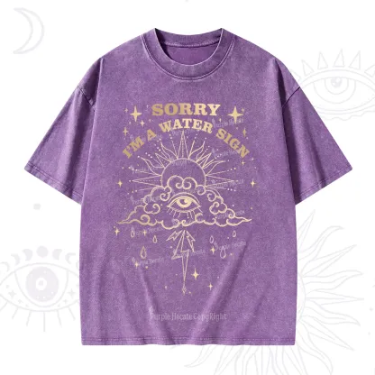 Purplehecate Sorry I'm A Water Sign Washed T-Shirt