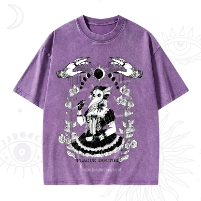 Purplehecate Plague Doctor Washed T-Shirt