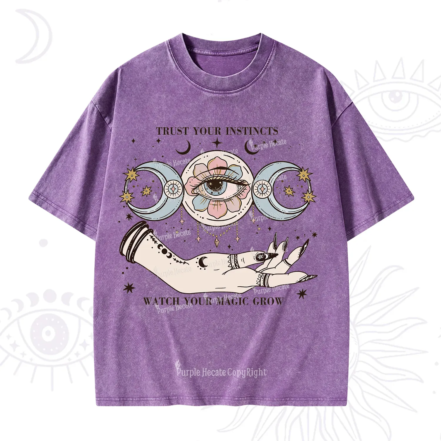 Purplehecate Trust Your Instincts Washed T-Shirt