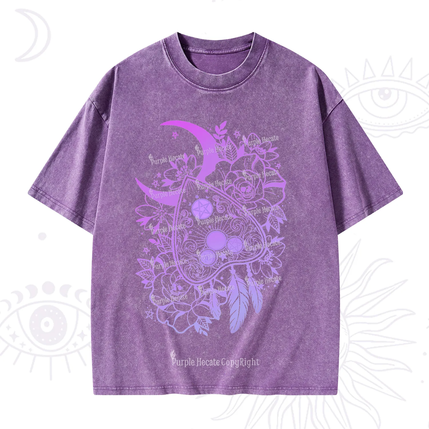 Purplehecate Neon Ouija Washed T-Shirt