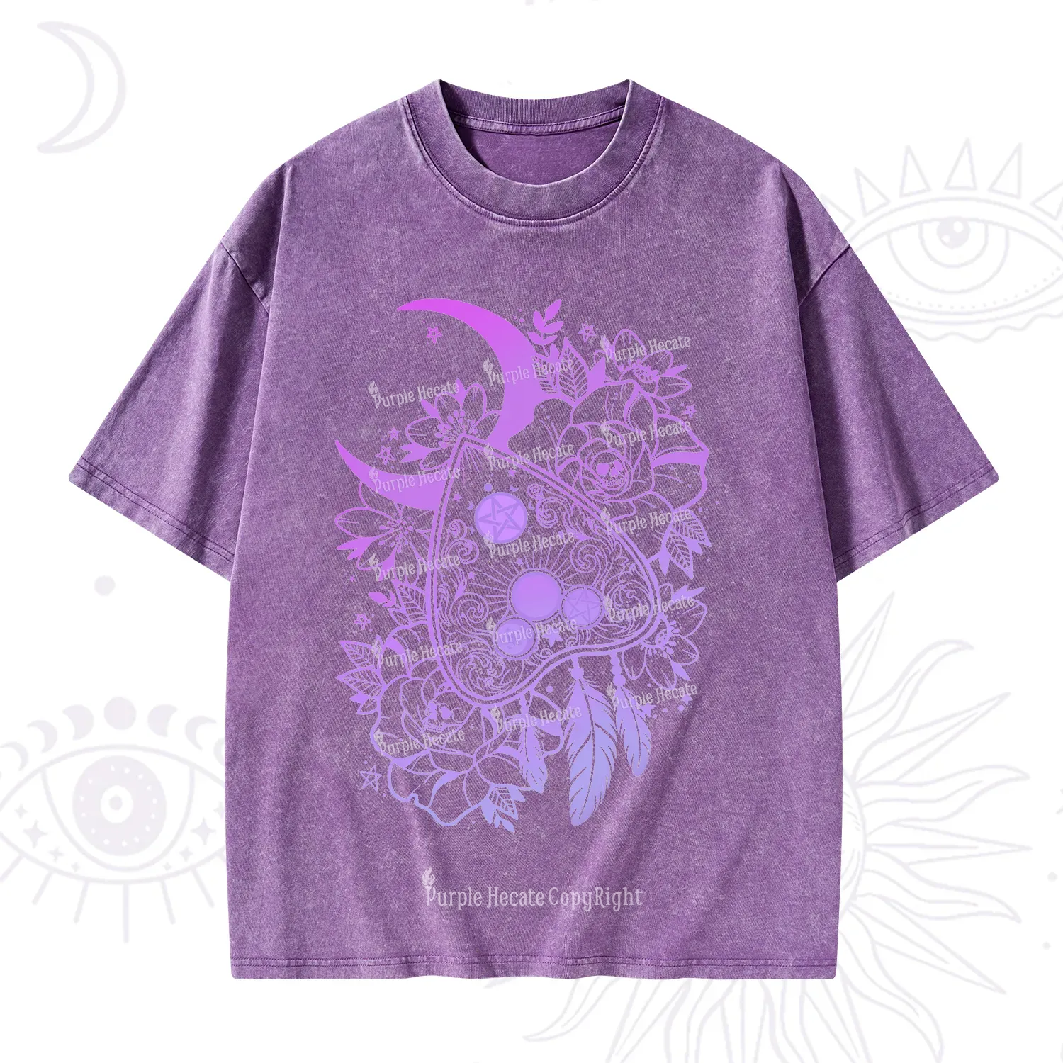 Purplehecate Neon Ouija Washed T-Shirt