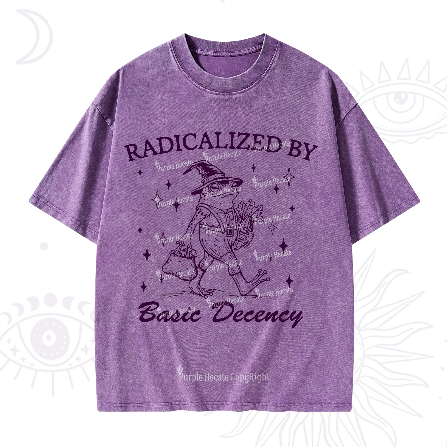Purplehecate Radicalized By Basic Decency Washed T-Shirt