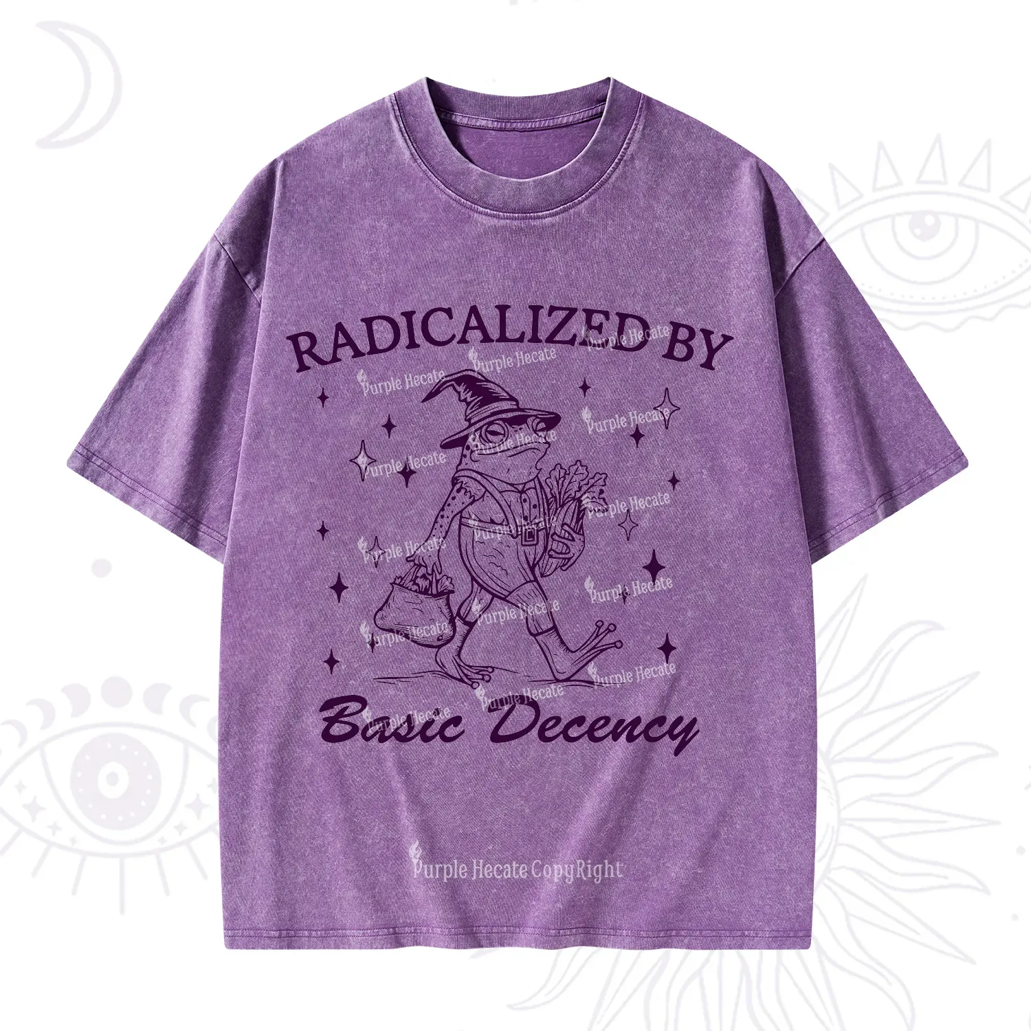 Purplehecate Radicalized By Basic Decency Washed T-Shirt