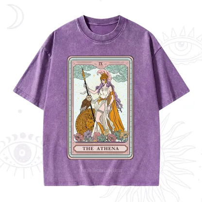 Purplehecate The Athena Tarot Washed T-Shirt