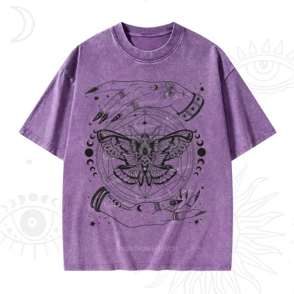 Purplehecate Alchemy Death Moth Washed T-Shirt