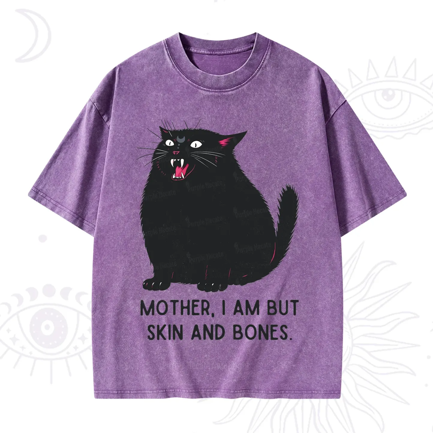 Purplehecate Mom I Am But Skin And Bones Washed T-Shirt