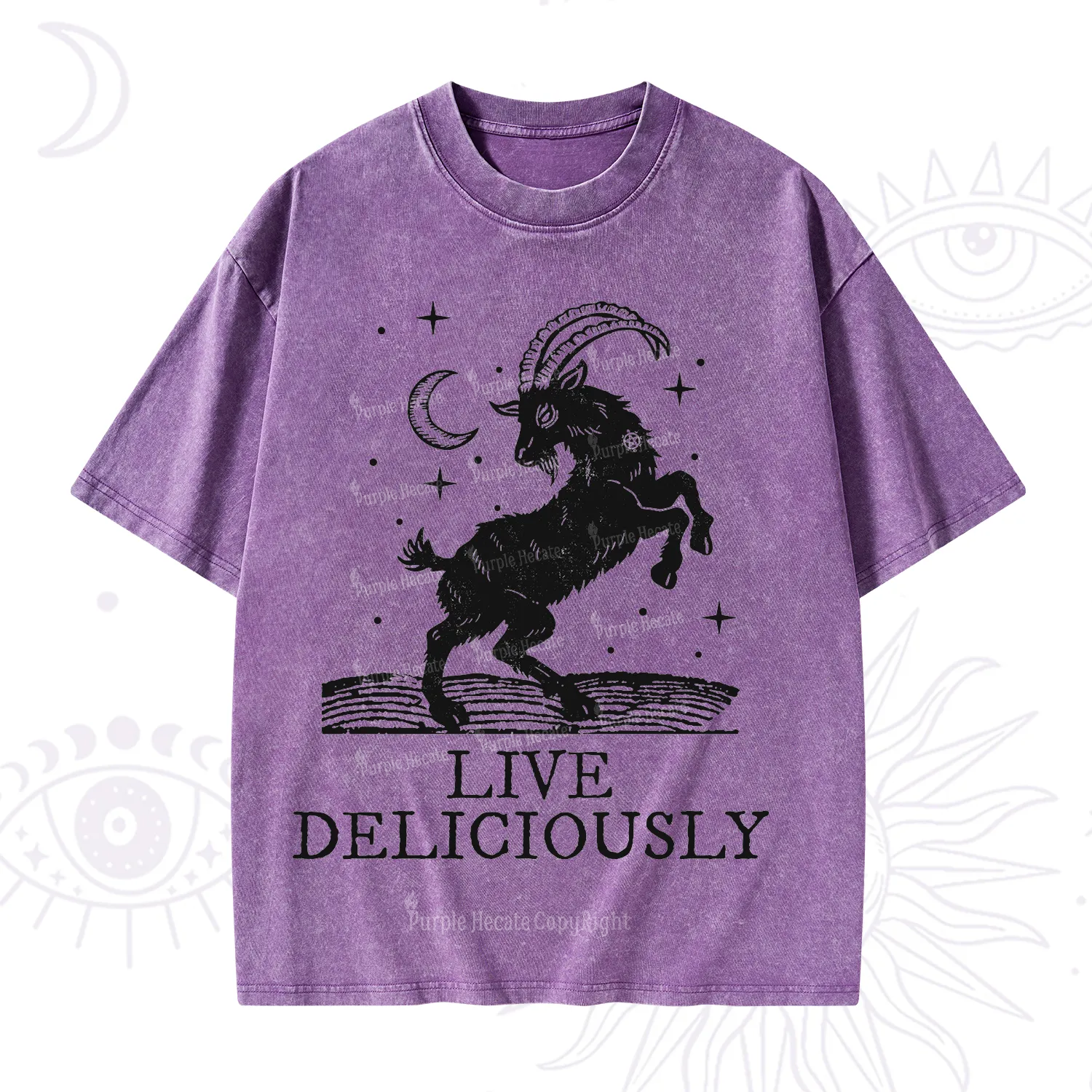 Purplehecate Live Deliciously Washed T-Shirt