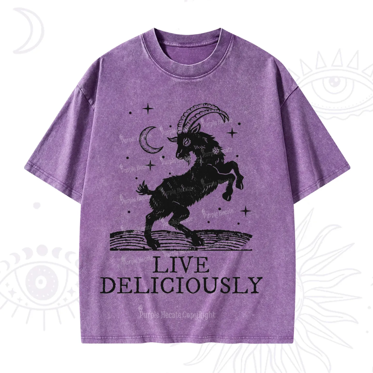 Purplehecate Live Deliciously Washed T-Shirt
