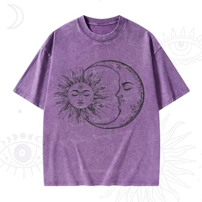 Purplehecate The Moon And The Sun Washed T-Shirt