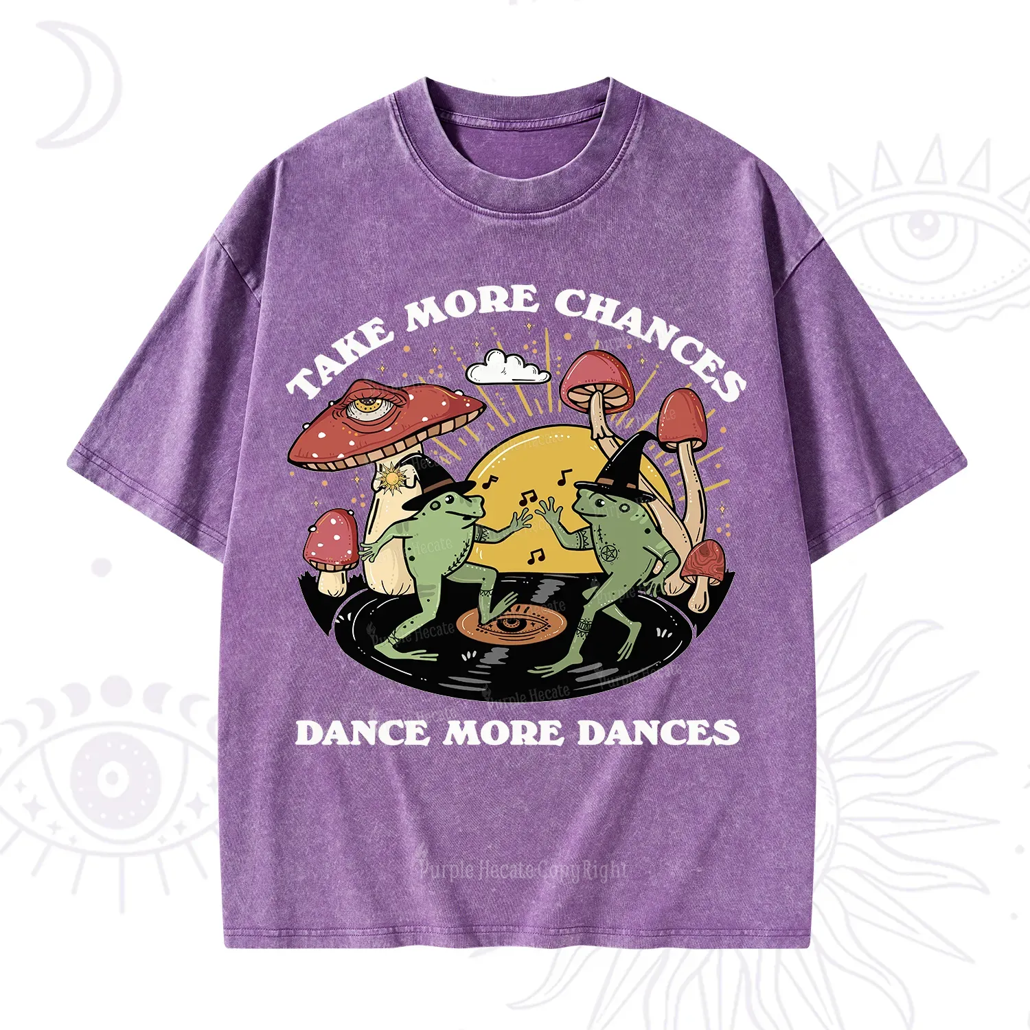 Purplehecate Dancing Frogs Washed T-Shirt