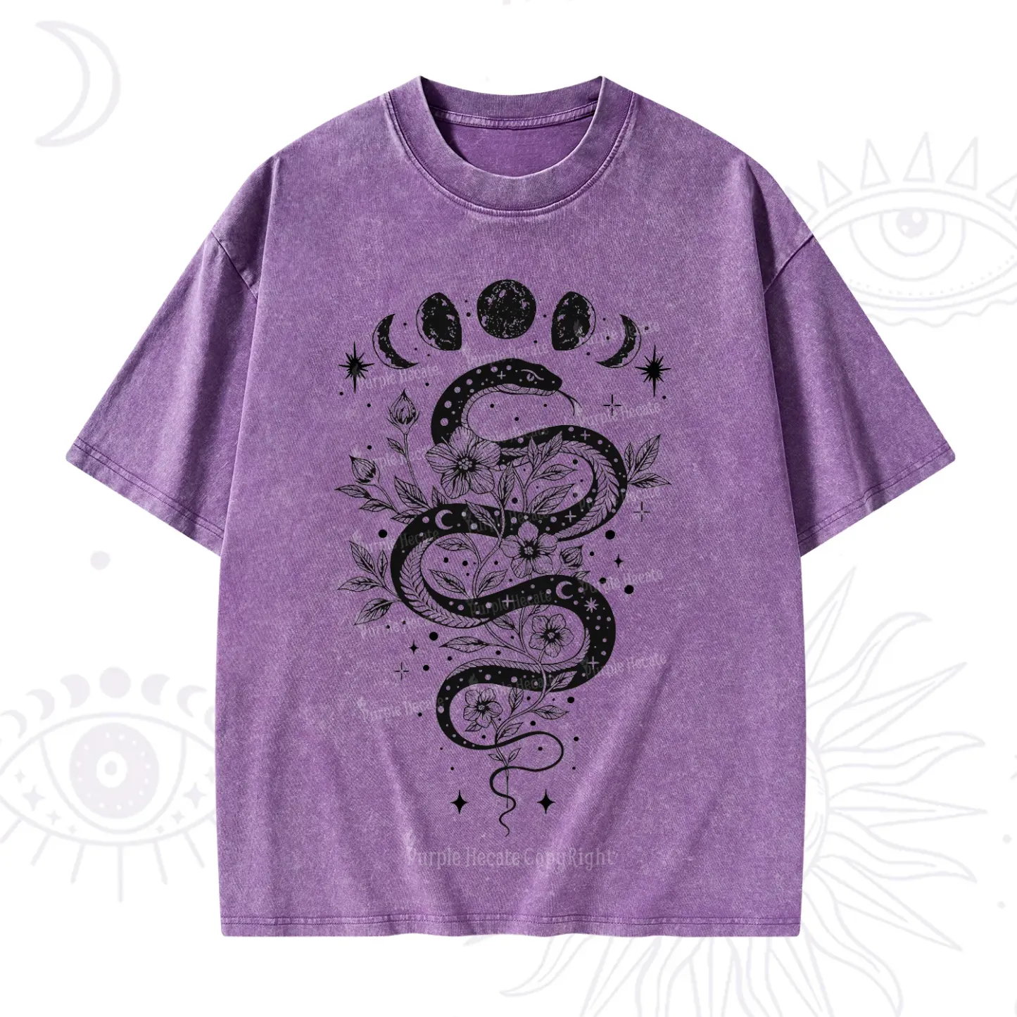 Purplehecate Serpent Spell Washed T-Shirt