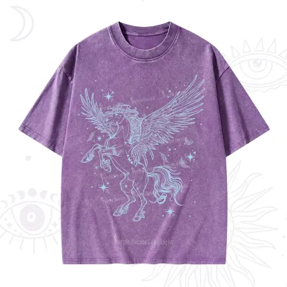 Purplehecate Celestial Pegasus Washed T-Shirt
