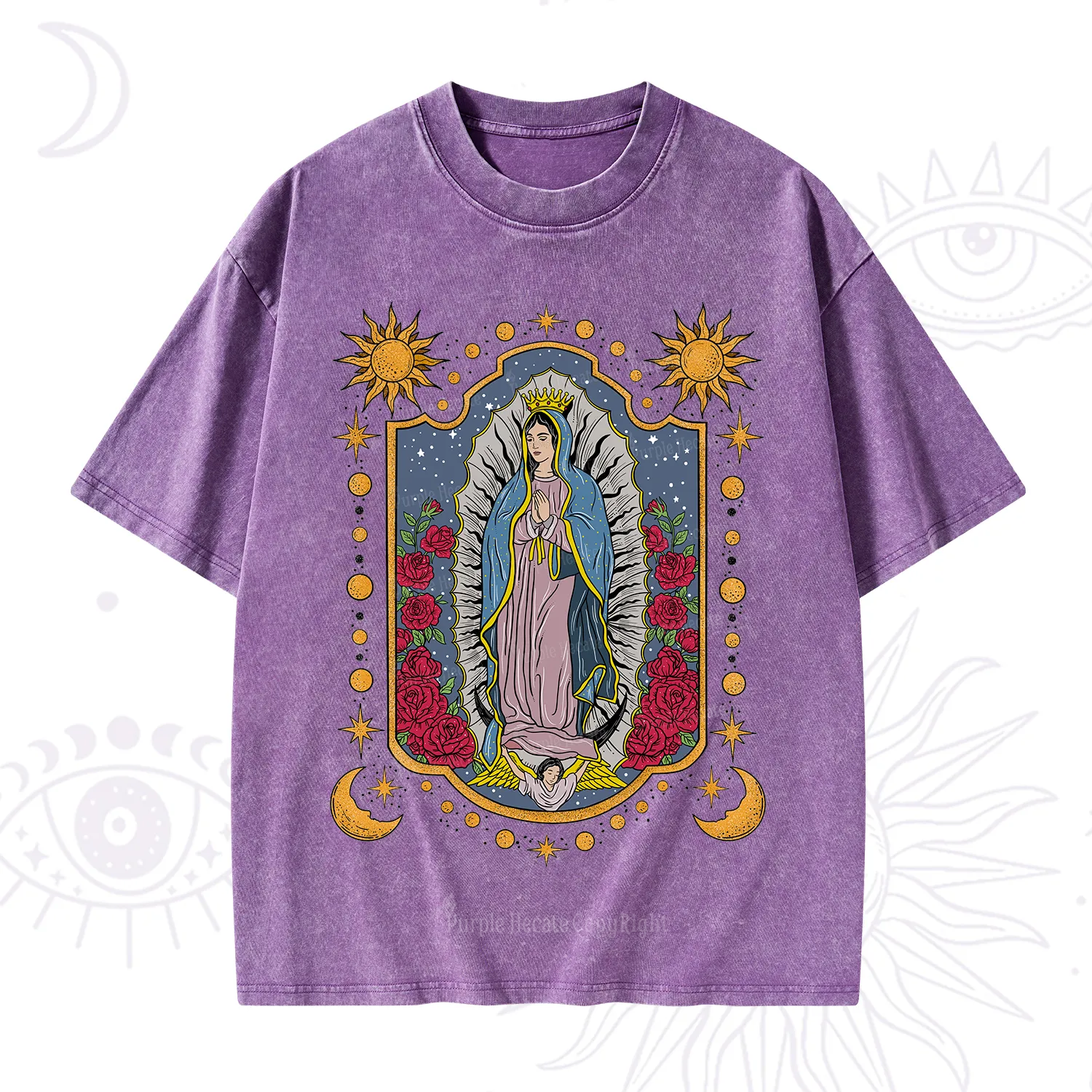 Purplehecate Our Lady of Guadalupe Washed T-Shirt