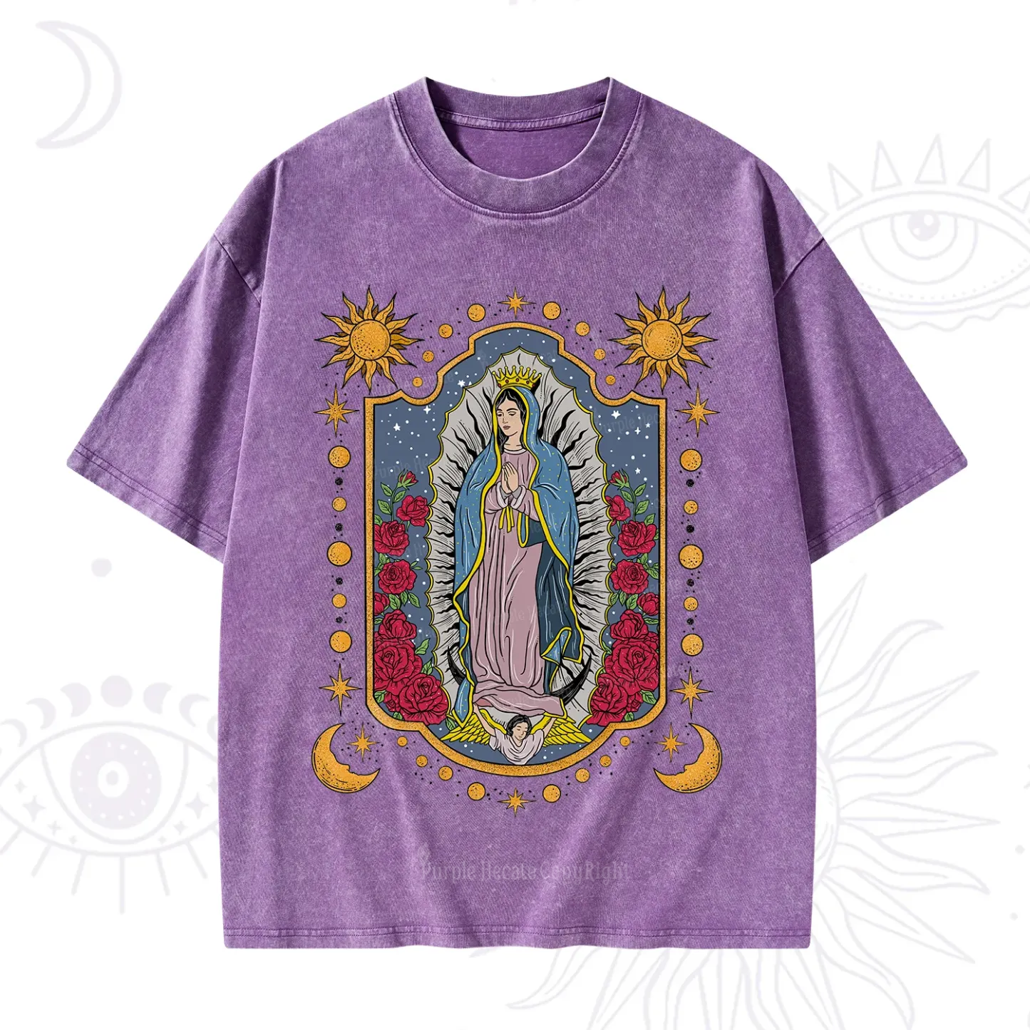 Purplehecate Our Lady of Guadalupe Washed T-Shirt
