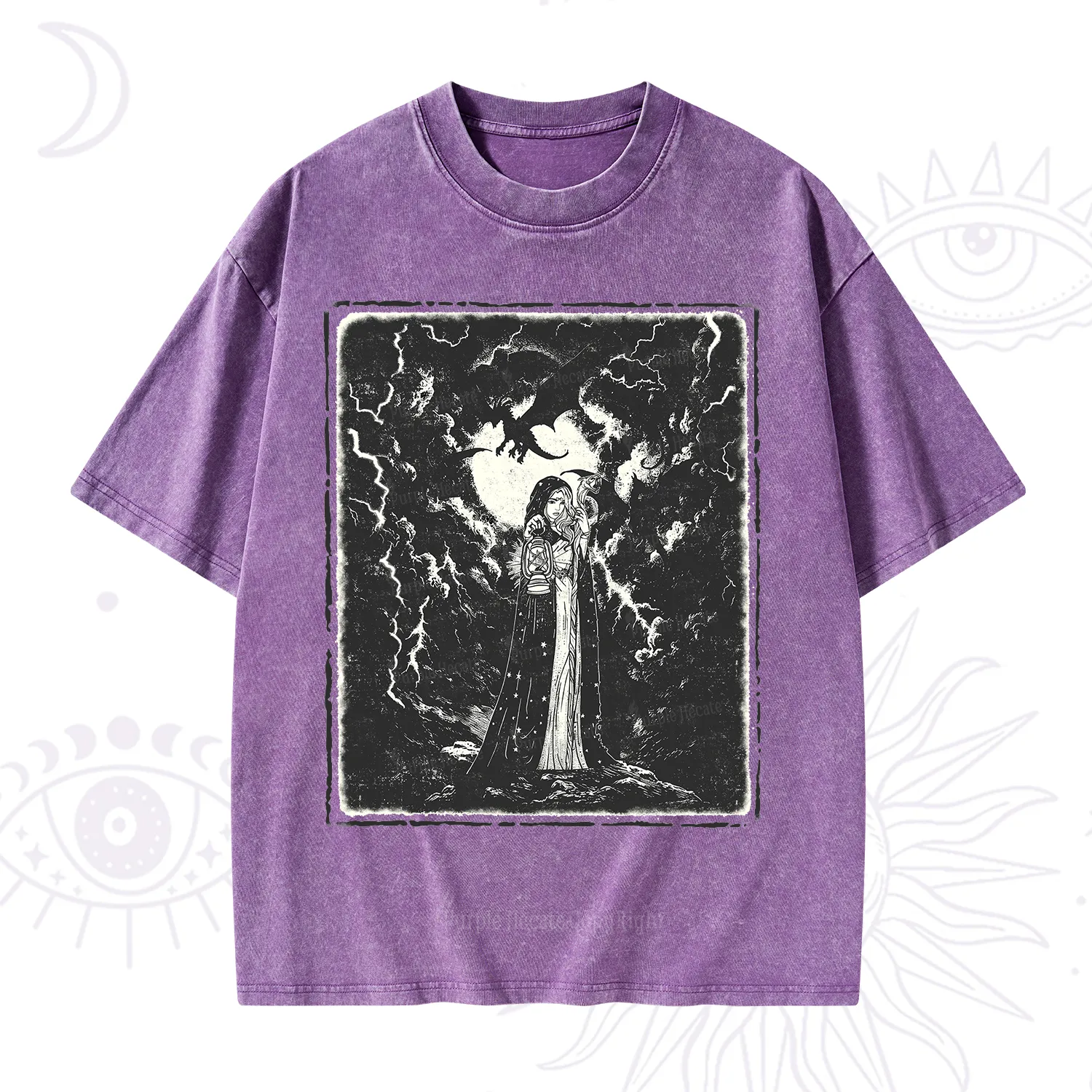 Purplehecate Witches of the Lightning Veil Washed T-Shirt