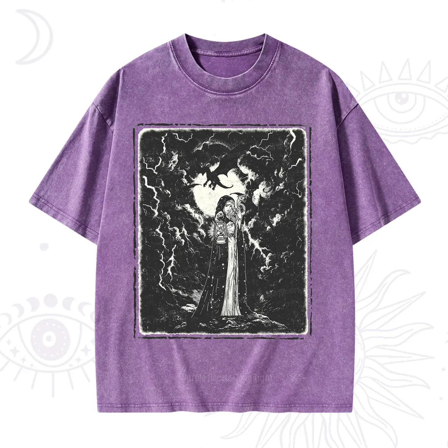Purplehecate Witches of the Lightning Veil Washed T-Shirt