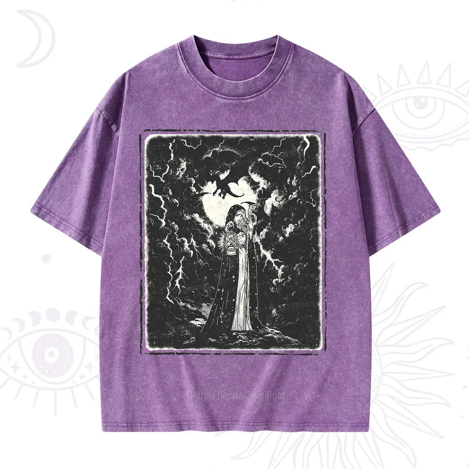 Purplehecate Witches of the Lightning Veil Washed T-Shirt