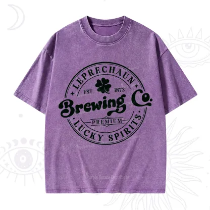 Purplehecate Leprechaun Brewing Co Washed T-Shirt