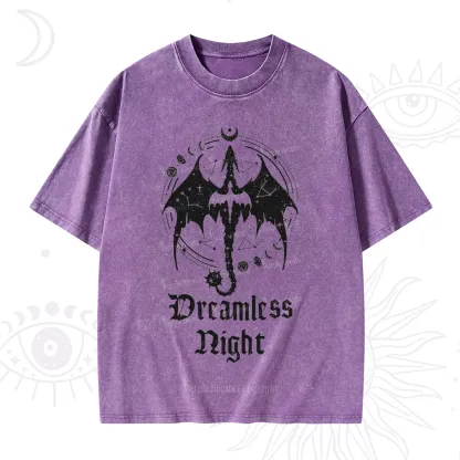 Purplehecate Dreamless Night Dragon Washed T-Shirt