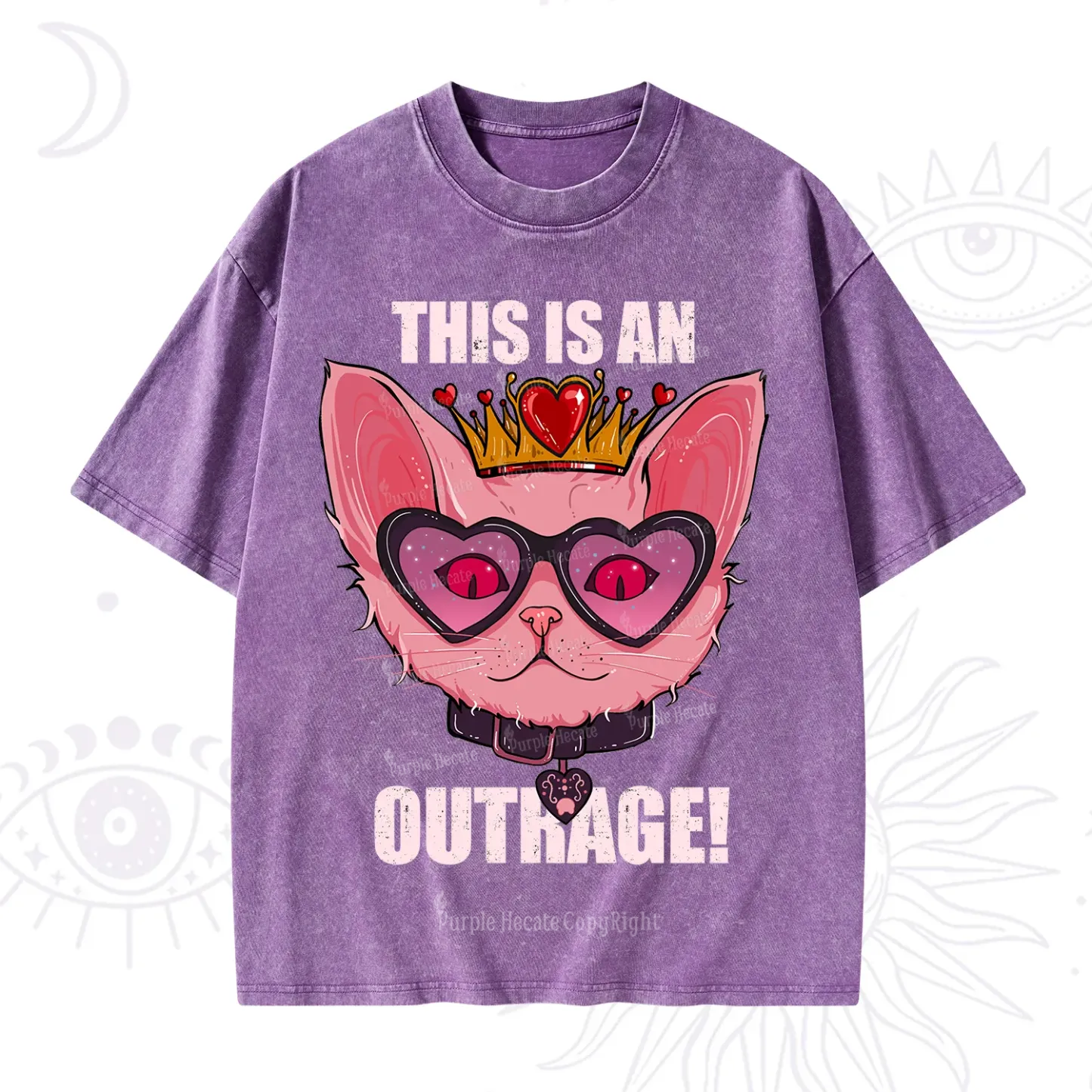 Purplehecate This is an Outrage Washed T-Shirt