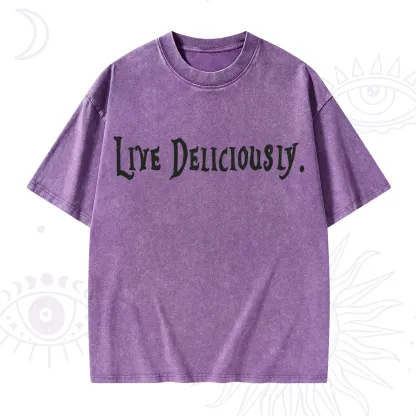 Purplehecate Live Deliciously Washed T-Shirt