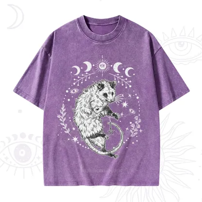 Purplehecate Lunar Magic Opossum Washed T-Shirt