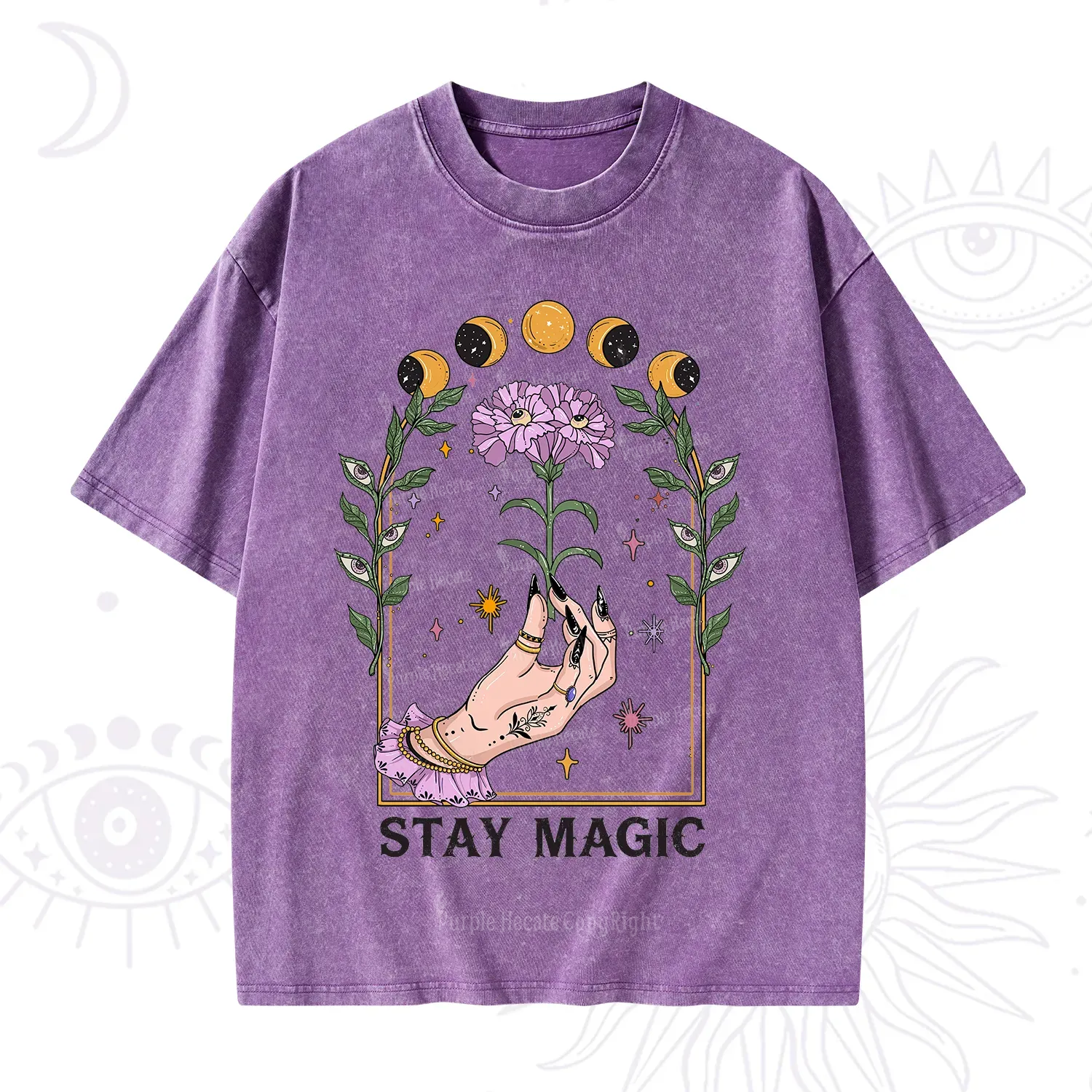 Purplehecate Stay Magic Washed T-Shirt