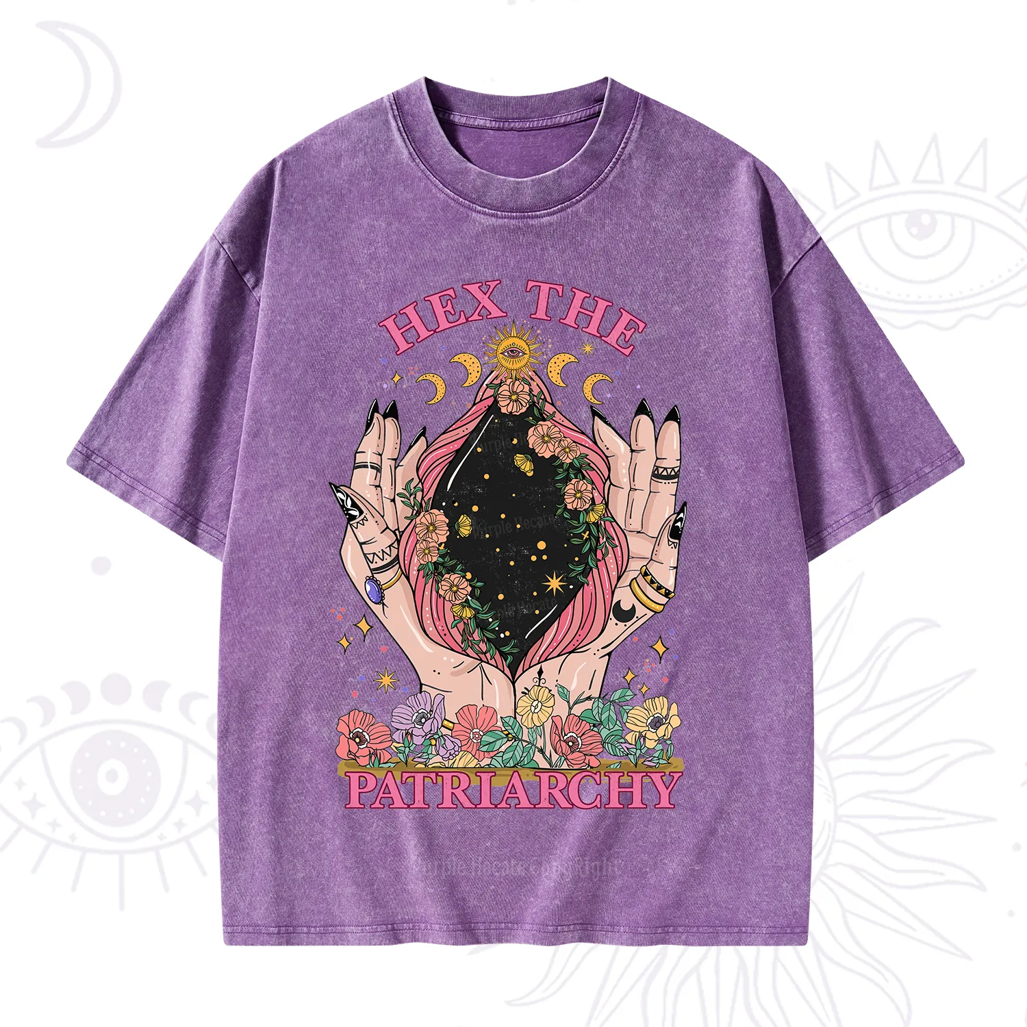 Purplehecate Hex The Patriarchy Washed T-Shirt