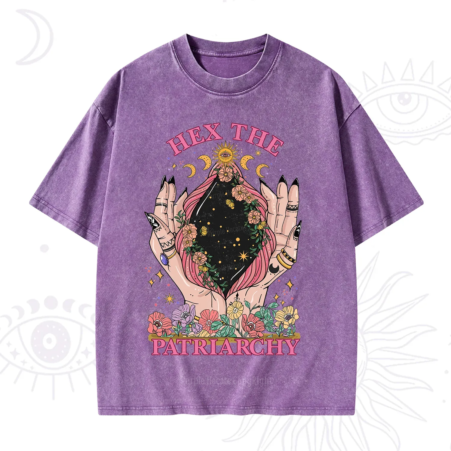 Purplehecate Hex The Patriarchy Washed T-Shirt