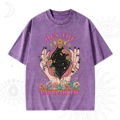 Purplehecate Hex The Patriarchy Washed T-Shirt