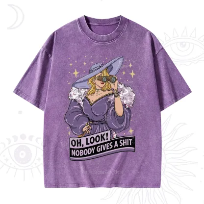 Purplehecate Oh Look Nobody Gives a Shit Washed T-Shirt