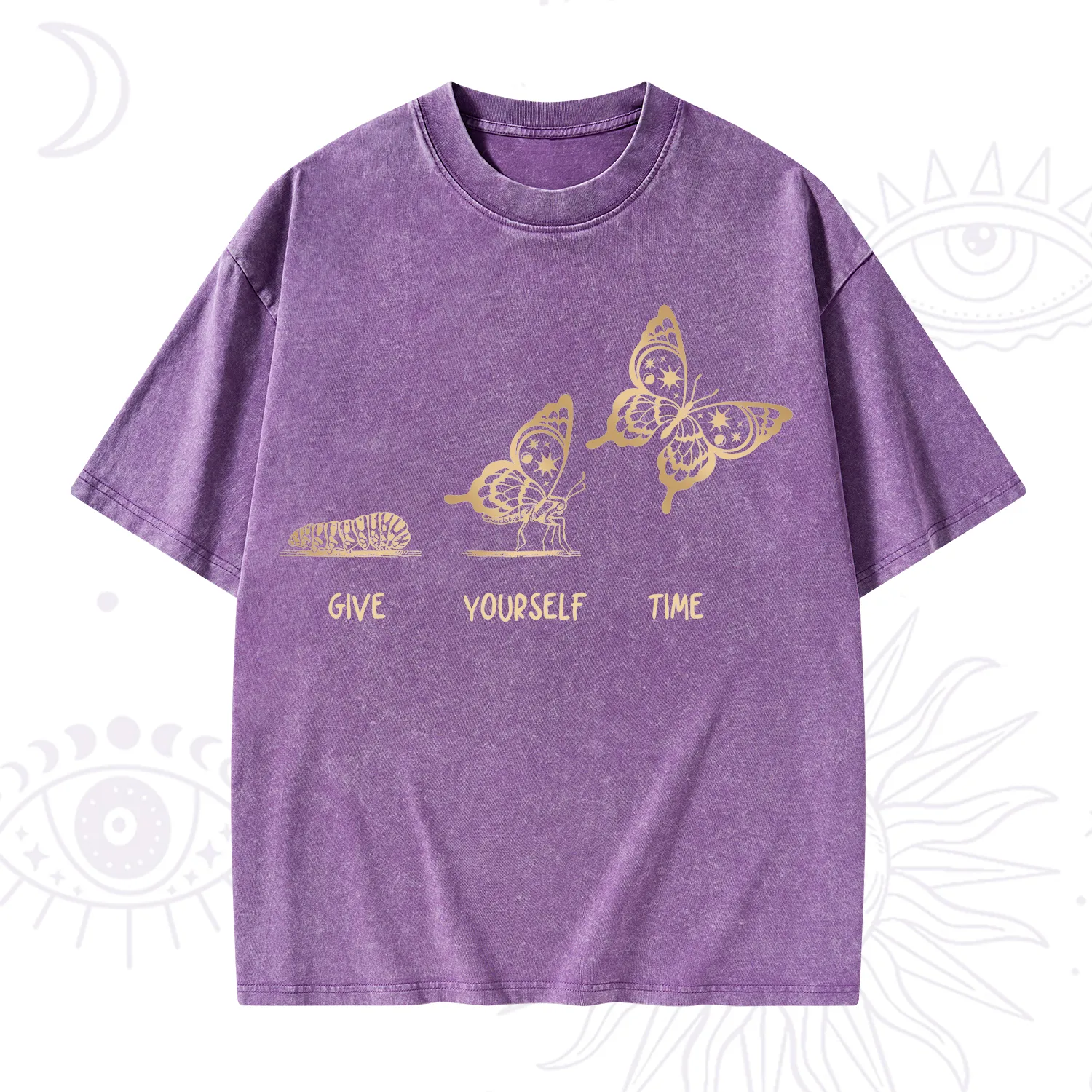 Purplehecate Give Yourself Time Butterfly Washed T-Shirt
